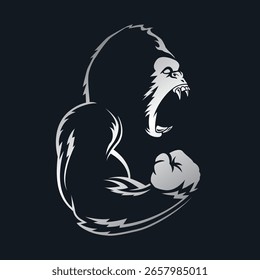 Gorilla Vektor abstraktes modernes Logo