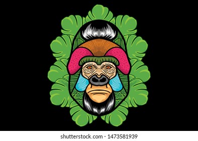 GORILLA VECTOR ART DRAWING HANDMADE