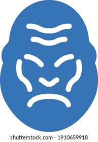 gorilla vector glyph color icon