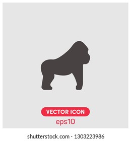 Gorilla vector icon illustration. Modern monkey vector logo. Premium quality.