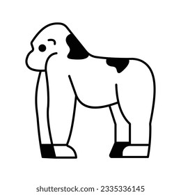 Gorilla Vector icon which can easily modify or edit


