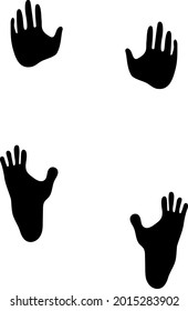 Gorilla Footprints　isolated vector illustration.