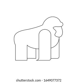 Gorilla vector isolated flat illustration. Gorilla icon