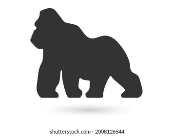 Gorilla vector isolated flat illustration. Gorilla icon