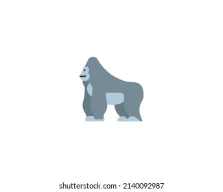 Gorilla vector isolated icon. Gorilla emoji illustration.