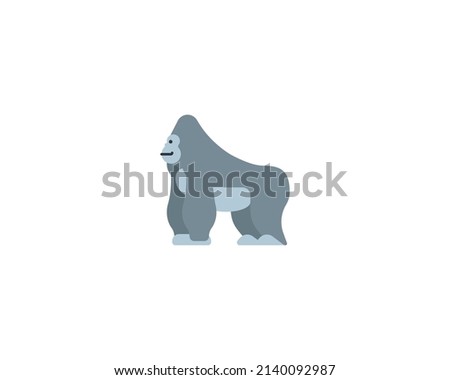 Gorilla vector isolated icon. Gorilla emoji illustration.