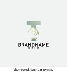 Gorilla Vector Logo Template. Letter T