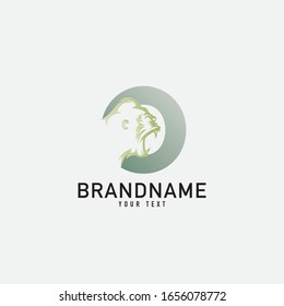 Plantilla de logotipo del vector de gorila. Letra o