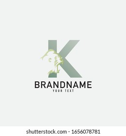 Gorilla Vector Logo Template. Letter K