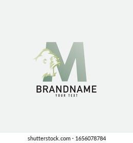 Gorilla Vector Logo Template. Letter M