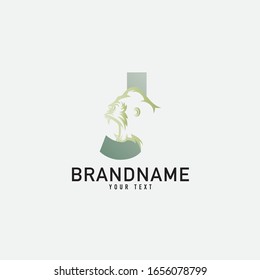 Gorilla Vector Logo Template. Letter J
