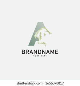 Gorilla Vector Logo Template. Letter A