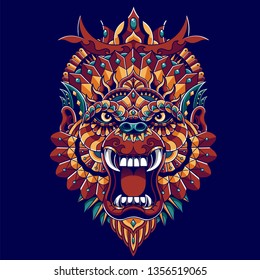Gorilla in zentangle style