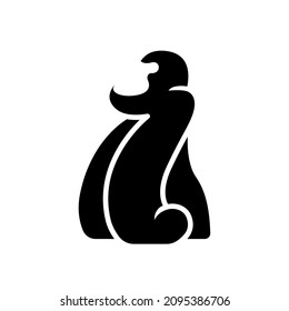Gorillas abstract vector logo or icon template, sign or symbol.