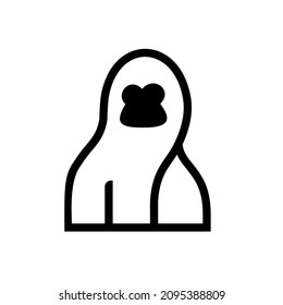 Gorillas abstract vector logo or icon template, sign or symbol.
