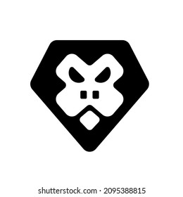 Gorillas abstraktes Vektorlogo oder Symbolvorlage, Zeichen oder Symbol.
