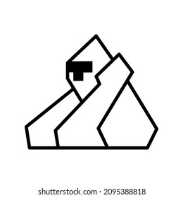 Gorillas abstract vector logo or icon template, sign or symbol.
