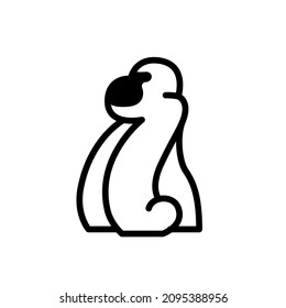 Gorillas abstract vector logo or icon template, sign or symbol.
