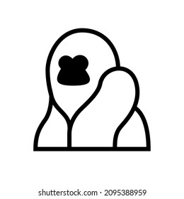 Gorillas abstract vector logo or icon template, sign or symbol.