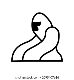 Gorillas abstraktes Vektorlogo oder Symbolvorlage, Zeichen oder Symbol.