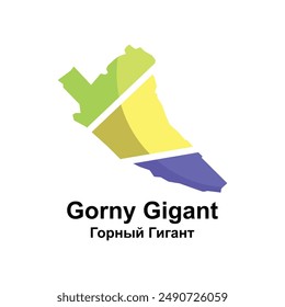 Gorny Gigant City Map Illustration Design, World Map International vector template colorful graphic design template