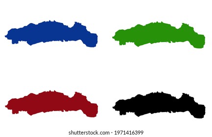 Gorontalo map silhouette with white background
