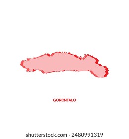 Gorontalo Map - World Map International vector template. Indonesia region silhouette vector illustration