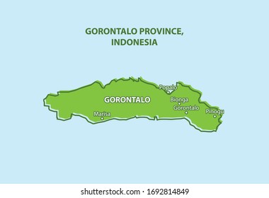 Gorontalo Province Map of Indonesia Country