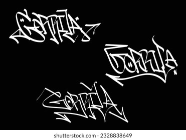 GORRILA word graffiti tag style