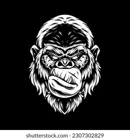 Gorrilla Vector WitH Many Expression Face