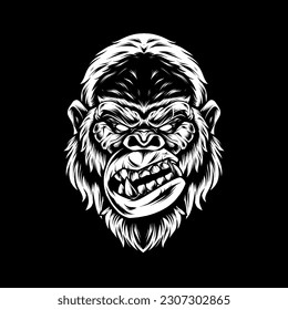 Gorrilla Vector WitH Many Expression Face