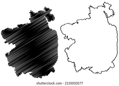 Gorumna island (Republic of Ireland) map vector illustration, scribble sketch Isle of Garmna map