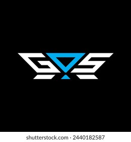 GOS-Buchstabe Logo Vektor-Design, GOS einfaches und modernes Logo. GOS luxuriöses Alphabet-Design  