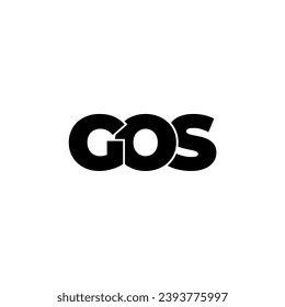 Vector de logotipo de tipografía monográfica de carta GOS