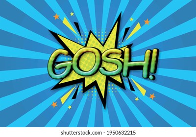 GOSH Comic Speech 3d Text Style Effect high resolution background