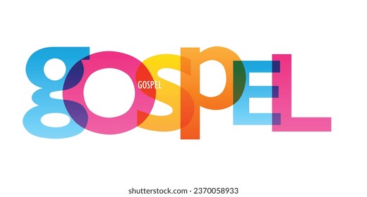 GOSPEL colorful vector typography banner