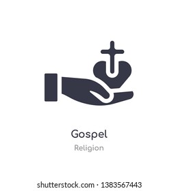 gospel icon. isolated gospel icon vector illustration from religion collection. editable sing symbol can be use for web site and mobile app