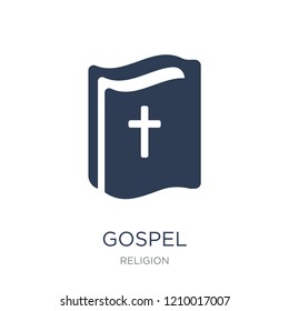 gospel icon. Trendy flat vector gospel icon on white background from Religion collection, vector illustration can be use for web and mobile, eps10