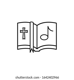 Gospel, note, Christianity icon. Simple line, outline vector religion icons for ui and ux, website or mobile application