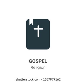 Gospel vector icon on white background. Flat vector gospel icon symbol sign from modern religion collection for mobile concept and web apps design.