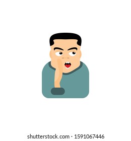 Gossip face icon man vector illustration