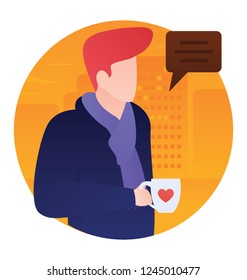Gossip flat illustration design