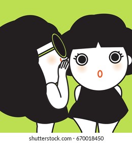 Gossip Girls Concept Card Character illustration