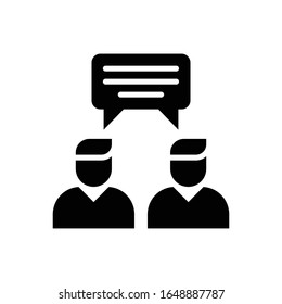 Gossip Glyph Icon. vector illustration. EPS 10