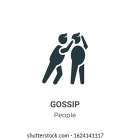 Gossip glyph icon vector on white background. Flat vector gossip icon symbol sign from modern people collection for mobile concept and web apps design.