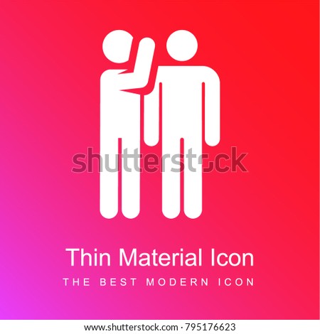 Gossip red and pink gradient material white icon minimal design