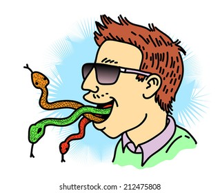 Gossip, slander, lie. Vector illustration.