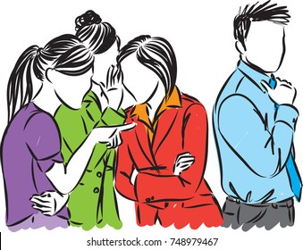 gossip at work business people vector illustration