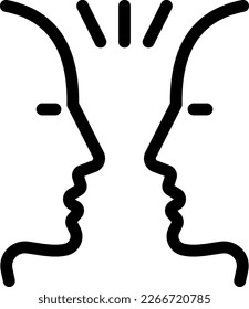Klatsch, Vektorgrafik auf transparentem Hintergrund. Hochwertige Symbole. Dünne Vektorsymbole für Konzept und Grafikdesign.