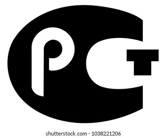 GOST PCT conformity mark symbol vector illustration. Old State Standard of the Soviet Union. Conformity of technical regulation.